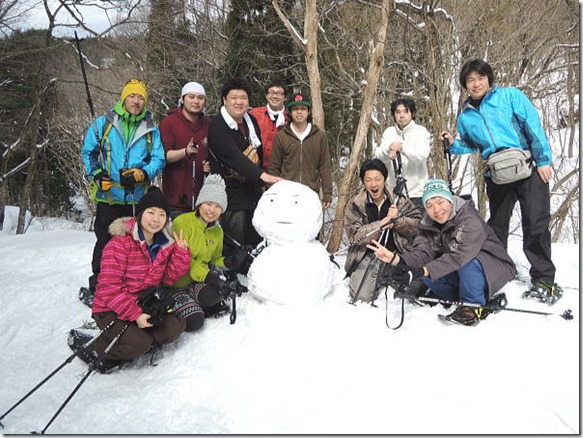 雪だるまと記念撮影♪