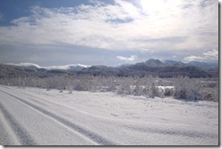 荒川土手からの雪景色