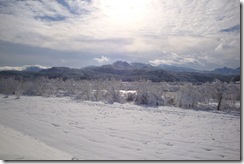 荒川土手からの雪景色