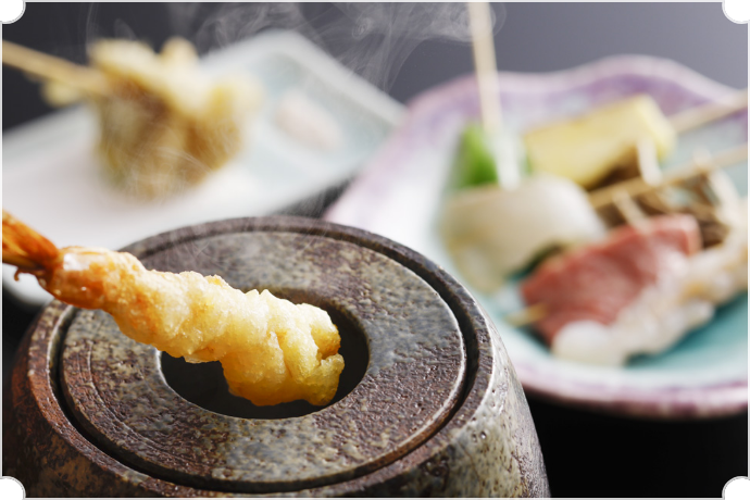 観山荘名物『卓上天婦羅』