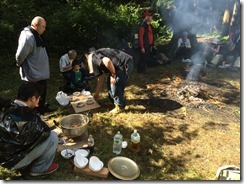 梁山泊での昼食風景その１